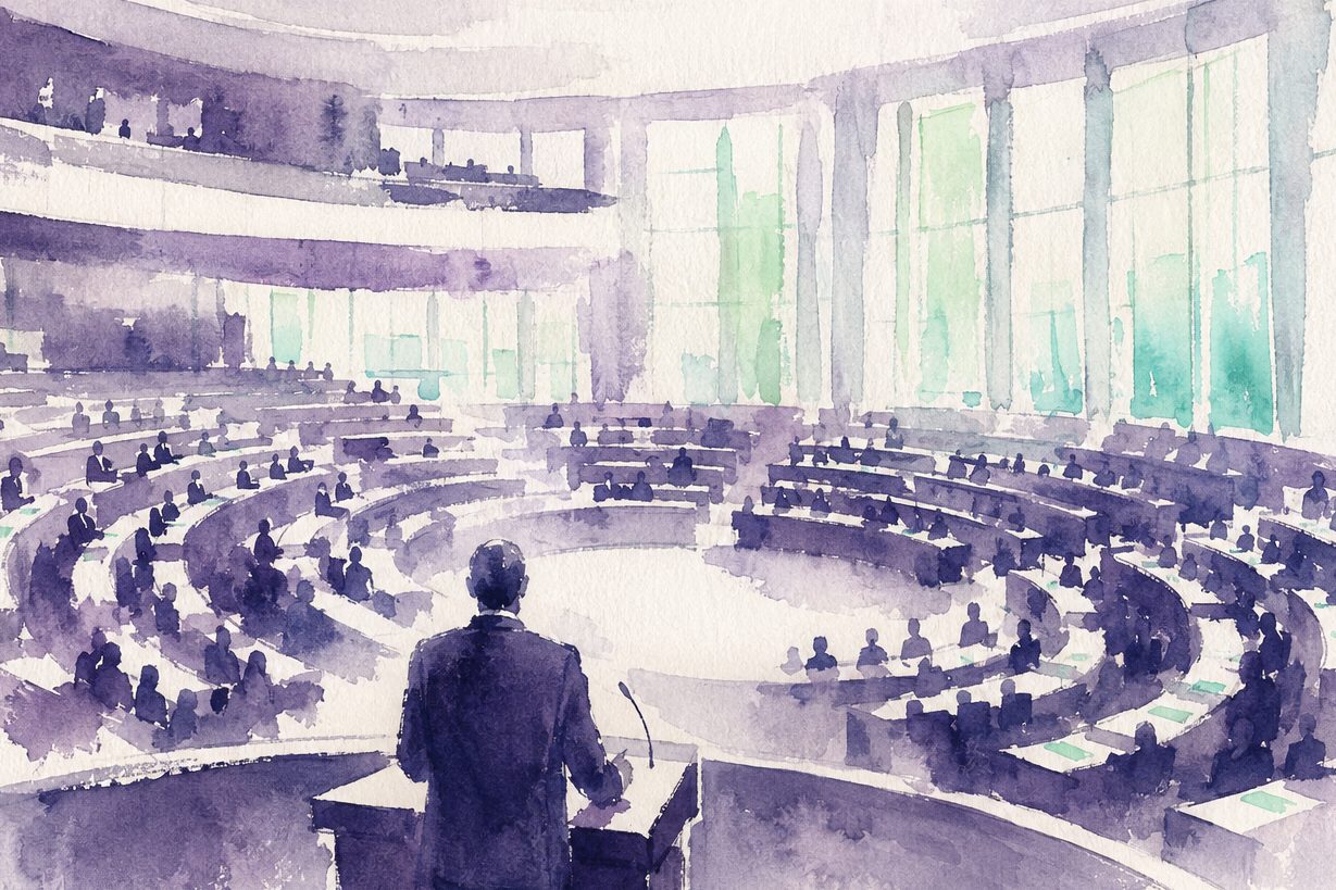 Le CCIE au Parlement européen lors de l'événement The New Brussels Effect